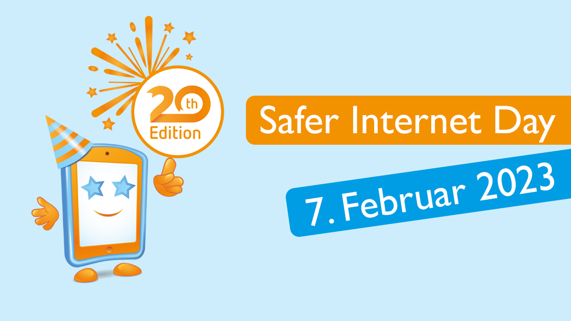 Safer Internet Day Logo; Am 7. Februar 2023 ist Safer Internet Day 